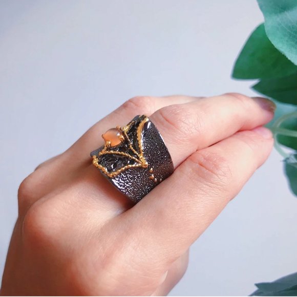 NEW Italian Jewelry Fissure Zircon Ring - Picture 10 of 13